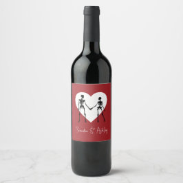 Rótulo De Garrafa De Cerveja Até a morte nos separe o rótulo do vinho tinto