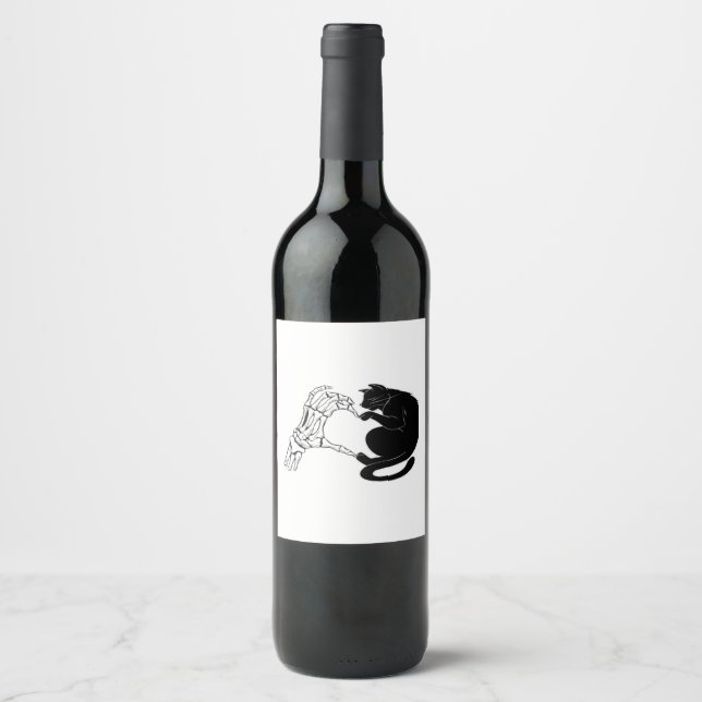 Rótulo De Garrafa De Cerveja Até que a Morte Gatos nos Separe Clássico (Frente)