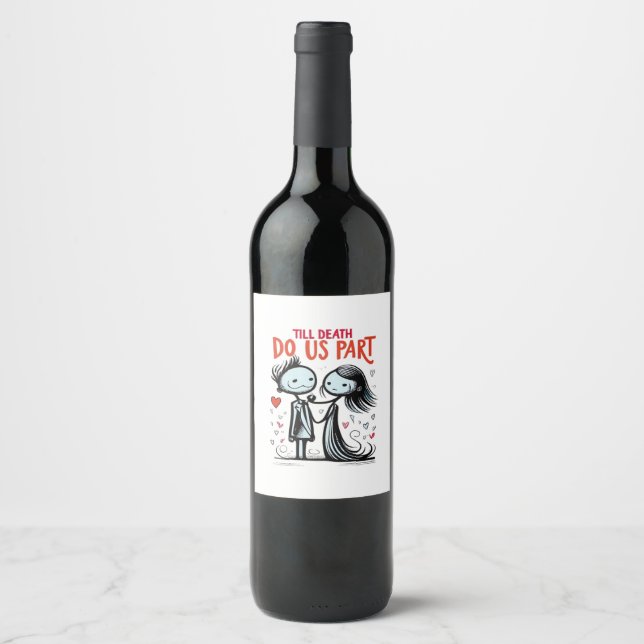 Rótulo De Garrafa De Cerveja Até que a Morte nos Separe - Clássico (Frente)