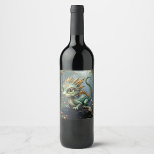 Rótulo De Garrafa De Cerveja Auren – Pequeno Dragão da Floresta Esmeralda