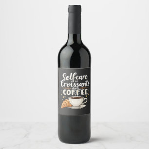 Rótulo De Garrafa De Cerveja Autoatendimento é Croissant e Cafeine Patesry