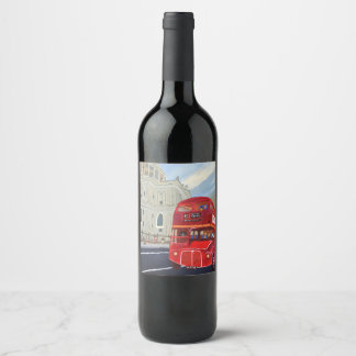 Rótulo De Garrafa De Cerveja Autocarro Vermelho Londres