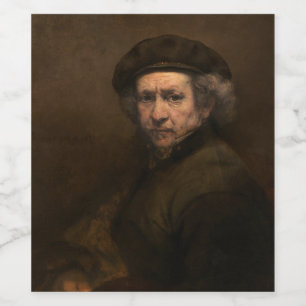 Rótulo De Garrafa De Cerveja Autorretrato de Rembrandt: Pintor da Idade de Ouro