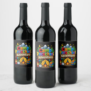 Rótulo De Garrafa De Cerveja Aventura Pré-Escolar Acampamento Volta às Aulas Pr