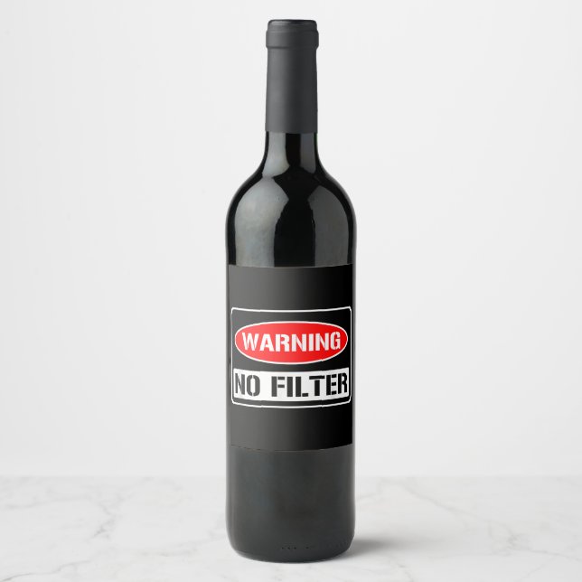 Rótulo De Garrafa De Cerveja Aviso Sem Filtro Engraçado Engraçado Perigo De Arm (Frente)