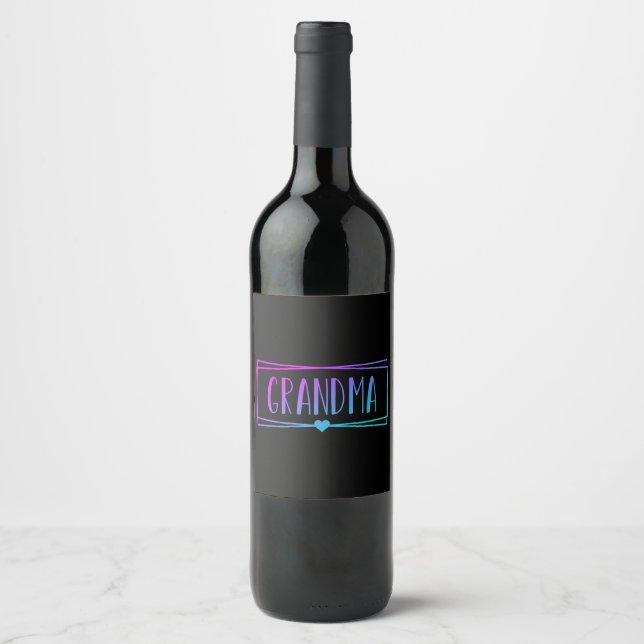 Rótulo De Garrafa De Cerveja Avó Gradiente Gigi presentes à avó (Frente)