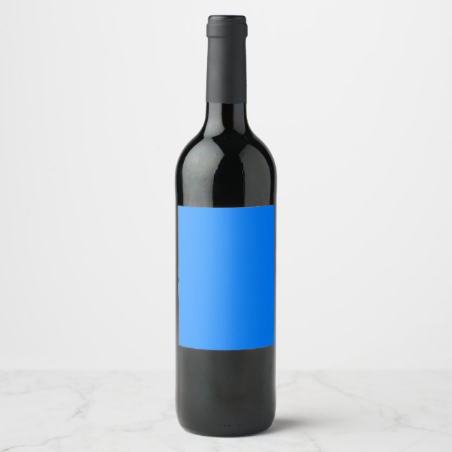 Rótulo De Garrafa De Cerveja Azul (cor sólida)  (Frente)