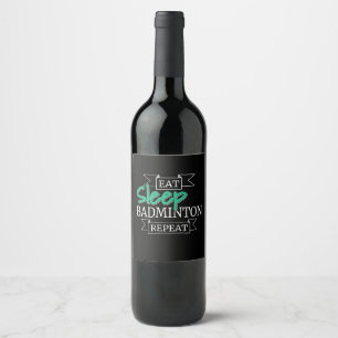 Rótulo De Garrafa De Cerveja Badminton Gift