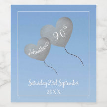 Balão azul de 90 aniversário