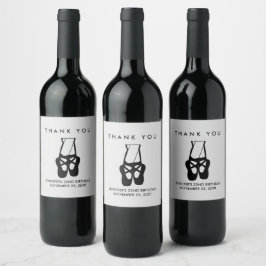 Rótulo De Garrafa De Cerveja Balé Negro Bonito Slippers En Ponteiro Obrigado
