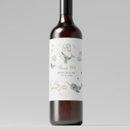 Rótulo De Garrafa De Cerveja Balões de Baleias Magnéticas Chá de fraldas de Est