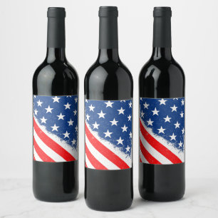 Rótulo De Garrafa De Cerveja Bandeira Americana Camisa Estrelas Patriótica dos 