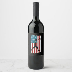 Rótulo De Garrafa De Cerveja Bandeira Americana dos EUA Basquetebol Atleta Patr