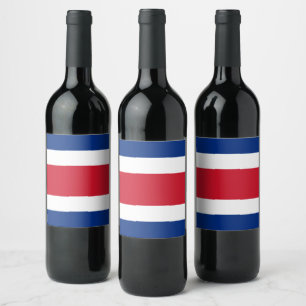 Rótulo De Garrafa De Cerveja bandeira da Costa Rica