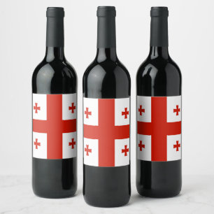Rótulo De Garrafa De Cerveja Bandeira da Geórgia
