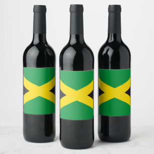 Rótulo De Garrafa De Cerveja bandeira da Jamaica