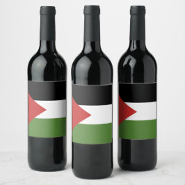 Rótulo De Garrafa De Cerveja bandeira da Palestina