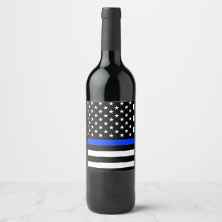 Rótulo De Garrafa De Cerveja Bandeira da Polícia Thin Blue Line