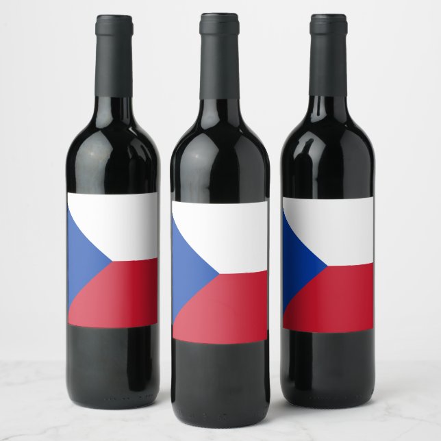Rótulo De Garrafa De Cerveja Bandeira da República Checa (Garrafas)