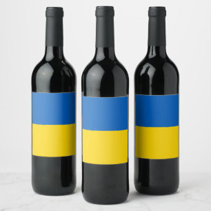 Rótulo De Garrafa De Cerveja Bandeira da Ucrânia