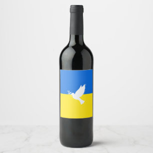 Rótulo De Garrafa De Cerveja Bandeira da Ucrânia - Vara da Paz - Liberdade - Pa