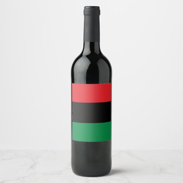 Rótulo De Garrafa De Cerveja Bandeira da UNIA Pan-Africana (Frente)
