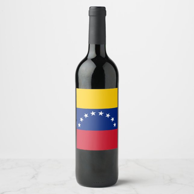 Rótulo De Garrafa De Cerveja Bandeira da Venezuela (Frente)