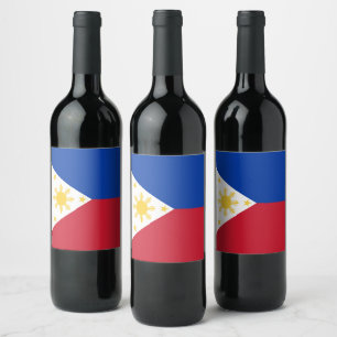 Rótulo De Garrafa De Cerveja Bandeira das Filipinas