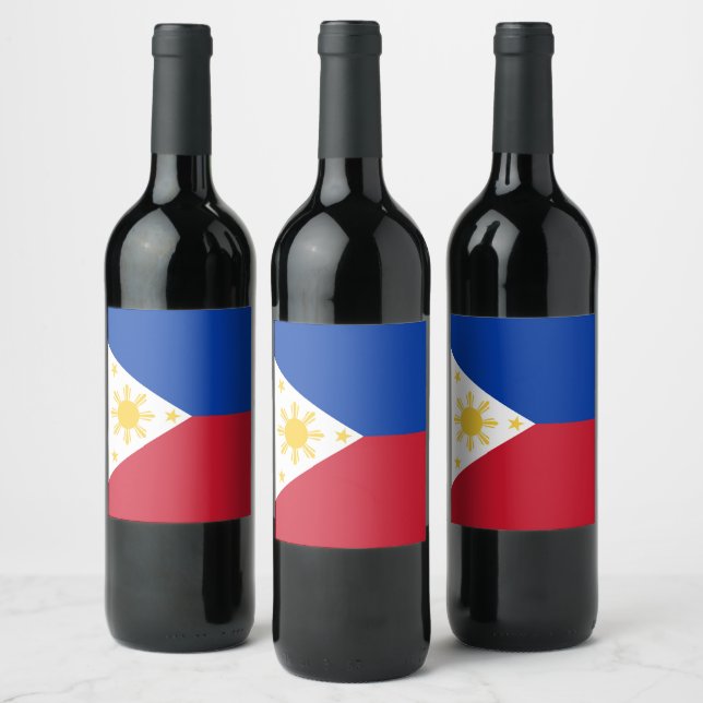 Rótulo De Garrafa De Cerveja Bandeira das Filipinas (Garrafas)