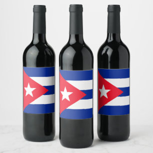 Rótulo De Garrafa De Cerveja Bandeira de Cuba