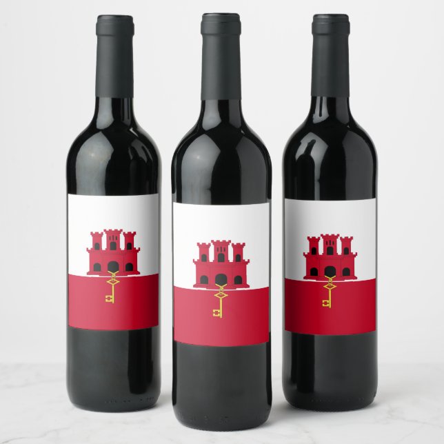 Rótulo De Garrafa De Cerveja bandeira de Gibraltar (Garrafas)