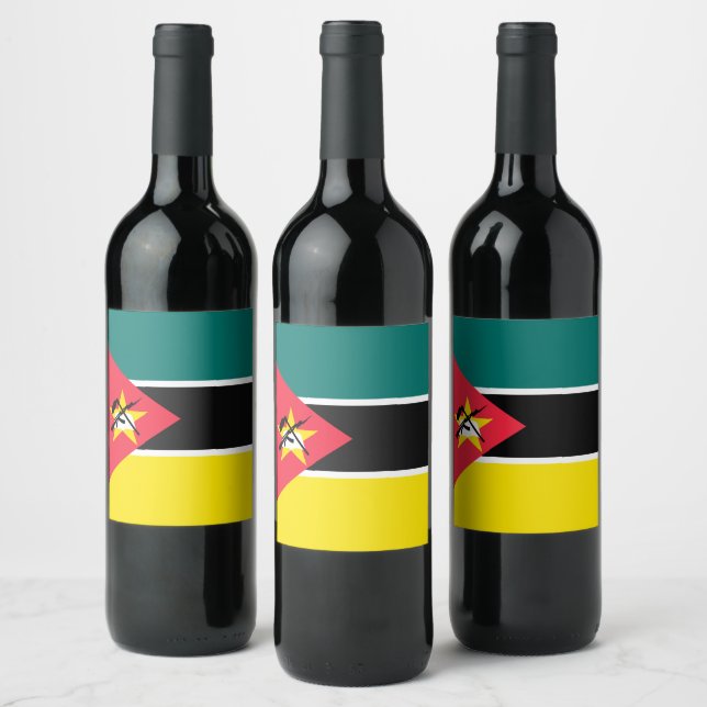 Rótulo De Garrafa De Cerveja Bandeira de Moçambique (Garrafas)