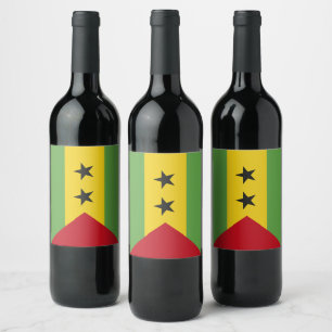 Rótulo De Garrafa De Cerveja bandeira de São Tomé e Príncipe
