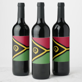 Rótulo De Garrafa De Cerveja bandeira de Vanuatu