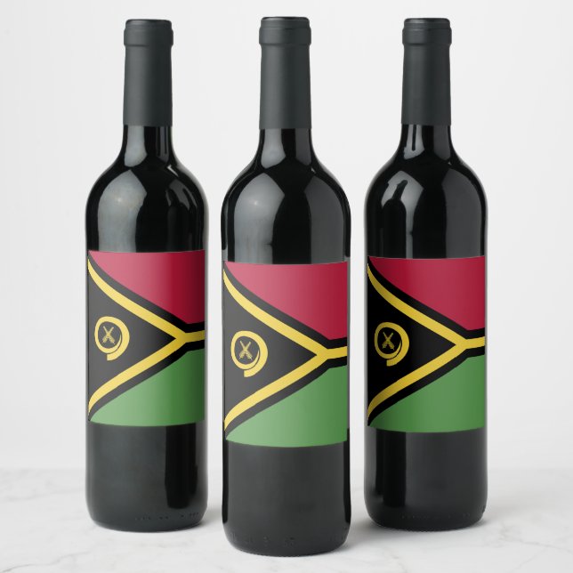Rótulo De Garrafa De Cerveja bandeira de Vanuatu (Garrafas)