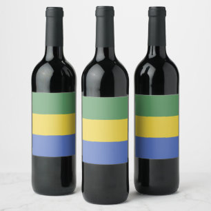 Rótulo De Garrafa De Cerveja Bandeira do Gabão