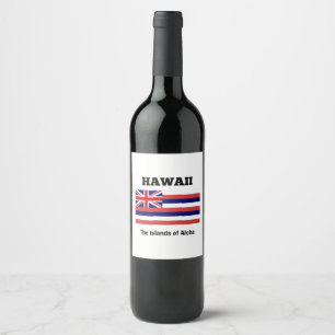 Rótulo De Garrafa De Cerveja Bandeira do Havaí