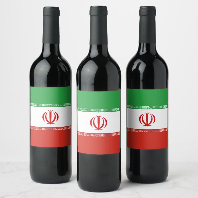 Rótulo De Garrafa De Cerveja Bandeira do Irã (Garrafas)