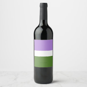 Rótulo De Garrafa De Cerveja Bandeira do orgulho genderqueer SlipperyJoe's lava