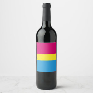Rótulo De Garrafa De Cerveja bandeira do orgulho pansexual SlipperyJoe rosa âmb