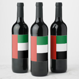 Rótulo De Garrafa De Cerveja bandeira dos Emirados Árabes Unidos