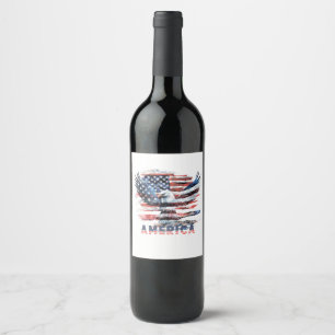 Rótulo De Garrafa De Cerveja Bandeira dos Estados Unidos. América