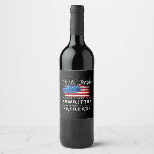 Rótulo De Garrafa De Cerveja Bandeira dos EUA Constituição dos EUA Precisa Ser