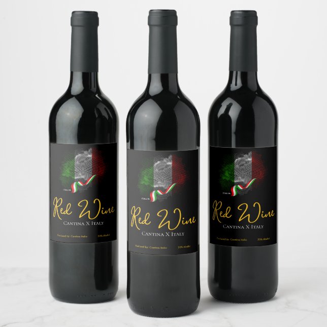 Rótulo De Garrafa De Cerveja bandeira italiana (Garrafas)