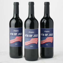 Rótulo De Garrafa De Cerveja Bandeira Patriótica Americana 4 de Julho