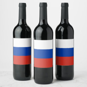 Rótulo De Garrafa De Cerveja bandeira russa