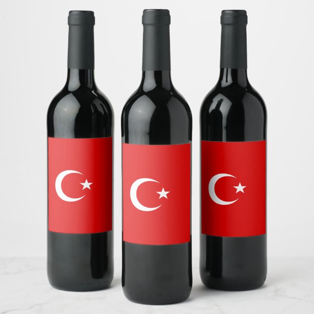Rótulo De Garrafa De Cerveja Bandeira turca (Garrafas)