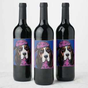 Rótulo De Garrafa De Cerveja Basset Hound