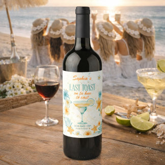 Rótulo De Garrafa De Cerveja Beach Bachelorette Last Toast on the Coast Custom