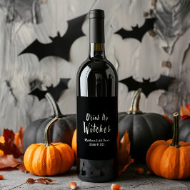 Rótulo De Garrafa De Cerveja Beba Até o Fim Garrafa de Vinho de Bruxa e Etiquet